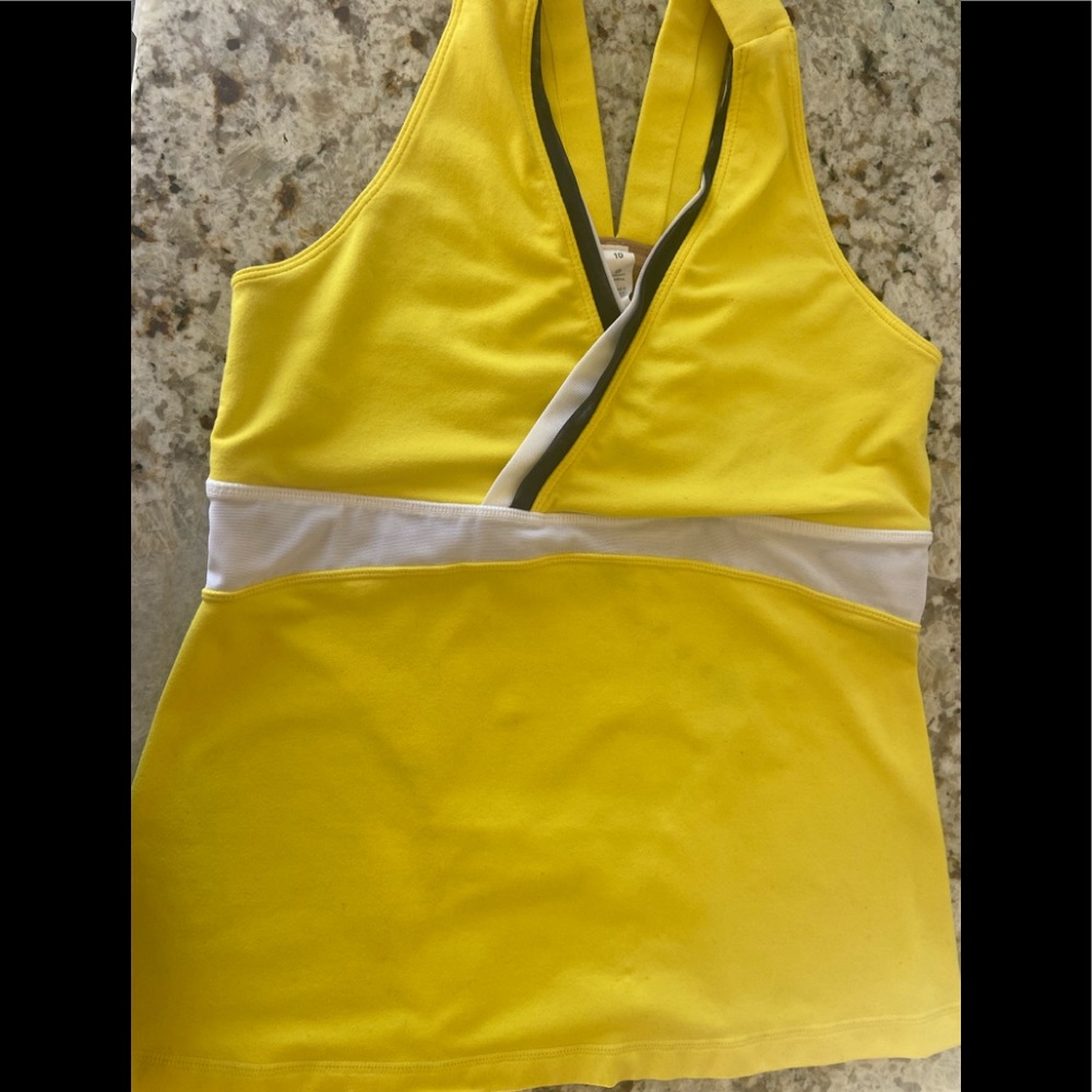 Lululemon Yellow sport workout top